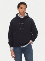Tommy Hilfiger Bluza Small Logo MW0MW38950 Granatowy Regular Fit. Niebieskie bluzy męskie Tommy Hilfiger, m, bez wzorów, z bawełny, bez ramiączek, bez kaptura. Za 299.99 zł.