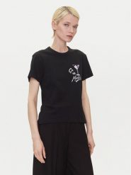 HUGO T-Shirt Destrel_2 50544897 Czarny Loose Fit. Czarne t-shirty damskie Hugo, xl, bez wzorów, z bawełny, bez kołnierzyka, bez ramiączek. Za 169.99 zł.