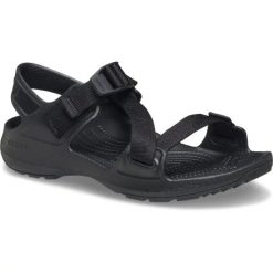 Sandały Dla Dorosłych Crocs Quick Trail Sandal. Czarne sandały damskie Crocs, bez wzorów, z materiału, bez obcasa, na obcasie, bez zapięcia. Za 289.99 zł.