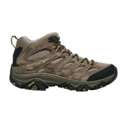 Buty trekkingowe Merrell Moab 3 Gtx beżowe męskie. Brązowe trekkingi męskie Merrell, z materiału, bez zapięcia. Za 758.10 zł.