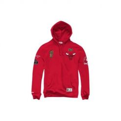 Bluza sportowa męska Mitchell & Ness Champ City Chicago Bulls. Czerwone bluzy sportowe męskie Mitchell & Ness, l, bez wzorów, z kapturem. Za 676.00 zł.