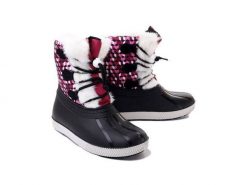 MANITU 120001-43 pink, śniegowce damskie. Czerwone śniegowce damskie Manitu, z gumy, bez zapięcia. Za 189.90 zł.
