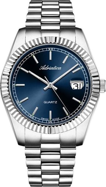 Zegarek Adriatica Zegarek męski Adriatica A1090.5115Q srebrny. Szare zegarki męskie Adriatica, bez wzorów, srebrne. Za 950.00 zł.