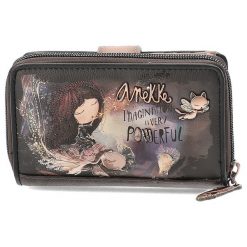 Brązowy Kompaktowy Damski Portfel Anekke. Brązowe portfele damskie Anekke, z materiału. Za 199.00 zł.