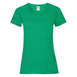 T-shirt damski Fruit Of The Loom Valueweight w kolorze zielonym Kelly. Białe t-shirty damskie fruit of the loom, bez wzorów, z bawełny, bez kołnierzyka, bez ramiączek. Za 126.99 zł.