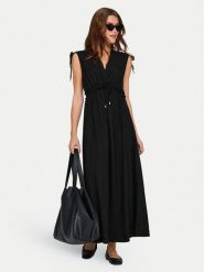 ONLY Sukienka letnia Goa 15363694 Czarny Regular Fit. Czarne sukienki damskie ONLY, na lato, m, bez wzorów, ze lnu, bez kołnierzyka, bez ramiączek. Za 229.99 zł.