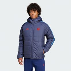 Kurtka France Winter. Niebieskie kurtki męskie Adidas, xl, bez wzorów, z materiału, sportowe, bez kaptura. Za 649.00 zł.