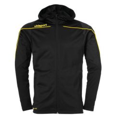 Kurtka z kapturem Uhlsport Stream 22. Czarne kurtki męskie Uhlsport, xl, bez wzorów, z dresówki, sportowe, z kapturem. W wyprzedaży za 190.50 zł.