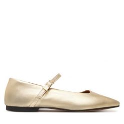 Baleriny Tommy Hilfiger. Żółte balerinki damskie Tommy Hilfiger, bez wzorów, bez obcasa, bez zapięcia. Za 569.99 zł.