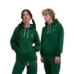 Bluza z kapturem Hummel Loose Bee. Zielone bluzy damskie Hummel, s, bez wzorów, z bawełny, eleganckie, bez ramiączek, z kapturem. Za 216.45 zł.
