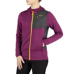 Bluza do biegania z kapturem damska Viking Tacoma Hoodie Lady. Fioletowe bluzy damskie Viking, uniwersalny, bez wzorów, z elastanu, sportowe, bez ramiączek, z kapturem. Za 199.90 zł.