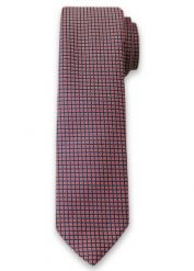 Krawat Męski w Drobne Kwadraciki, Figury Geometryczne - 6 cm - Alties, Różowy. Czerwone krawaty i muchy Alties, bez wzorów, z tkaniny, eleganckie. Za 49.00 zł.