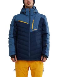 Kurtka narciarska męska Willow Padded Jacket. Niebieskie kurtki sportowe męskie FUNDANGO, na zimę, m, bez wzorów, z poliesteru, bez kaptura, narciarskie. Za 399.00 zł.
