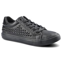 Czarne Trampki Big Star Buty Damskie Ze Skóry. Czarne trampki i tenisówki damskie BIG STAR, z aplikacjami, ze skóry ekologicznej, bez zapięcia. Za 89.99 zł.