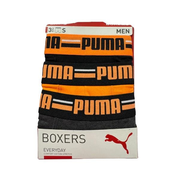 Bokserki męskie Puma BASIC BRAND ELASTIC 3-PACK 93545711. Bokserki męskie Puma, bez wzorów, z elastanu. Za 158.90 zł.