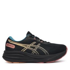 Buty do biegania Asics. Czarne obuwie sportowe damskie Asics, bez wzorów, bez zapięcia, do biegania. Za 569.99 zł.