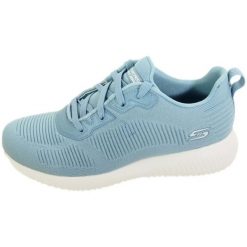 Buty damskie SKECHERS Bobs Sport Squad Tough Talk. Niebieskie obuwie sportowe damskie Skechers, bez wzorów, bez zapięcia, trekkingowe, Skechers Sport. Za 177.48 zł.