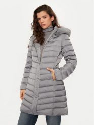 Geox Płaszcz zimowy Bettanie W4626H T3122 F1787 Szary Regular Fit. Szare płaszcze damskie Geox, na zimę, bez wzorów, z syntetyku, bez kołnierzyka, bez kaptura. Za 989.99 zł.