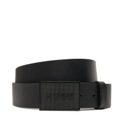 Pasek Męski HUGO. Czarne paski męskie Hugo. Za 239.99 zł.