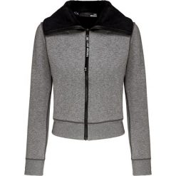 Bluza LOVE MOSCHINO. Szare bluzy damskie Love Moschino, bez wzorów, z tkaniny, bez ramiączek, bez kaptura. W wyprzedaży za 730.00 zł.