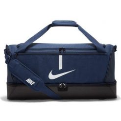 Torba sportowa unisex Nike Academy Team Bag pojemność 59 L. Czarne torby sportowe męskie Nike, bez wzorów. Za 219.99 zł.