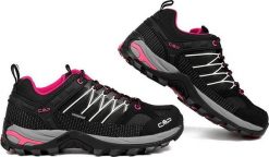Buty trekkingowe damskie CMP Buty trekkingowe turystyczne wodoodporne damskie CMP Rigel Low czarno-różowe 3Q5445661UE 39. Czarne obuwie trekkingowe damskie CMP, bez zapięcia. Za 375.65 zł.