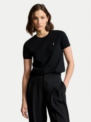 Polo Ralph Lauren Sweter 211891673006 Czarny Regular Fit. Czarne swetry nierozpinane damskie Polo Ralph Lauren, s, bez wzorów, z bawełny, bez kołnierzyka, bez ramiączek. Za 399.99 zł.