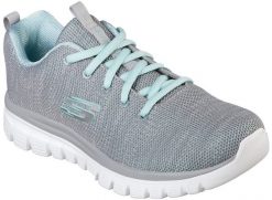 Skechers damskie buty sportowe Graceful Twisted Fortune 12614 GYMN Gray/Mint 38,5. Szare obuwie sportowe damskie Skechers, bez wzorów, bez zapięcia. Za 317.70 zł.