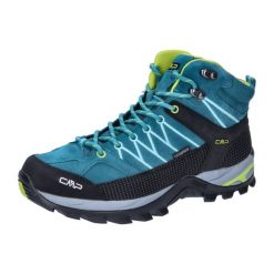 Buty damskie trekingowe CMP RIGEL MID. Niebieskie obuwie trekkingowe damskie CMP, z materiału, bez zapięcia. Za 428.10 zł.