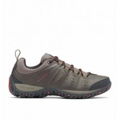 Buty trekkingowe męskie Columbia Woodburn II. Brązowe trekkingi męskie Columbia, z materiału, bez zapięcia. Za 473.00 zł.