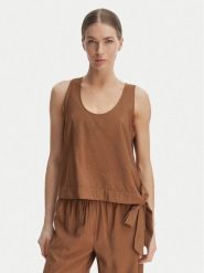 Marella Top Umico 2613161024 Brązowy Regular Fit. Brązowe topy damskie Marella, bez wzorów, z wiskozy, bez kołnierzyka, bez ramiączek. Za 529.99 zł.