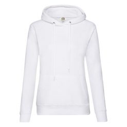 Bluza Damska Z Kapturem. Białe bluzy damskie fruit of the loom, s, bez wzorów, bez ramiączek, z kapturem. Za 104.99 zł.