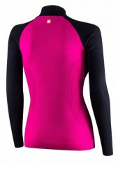 LS1352W Bluza damska ATHLETIC fuksjowy/czarny XL. Czarne bluzy damskie Brubeck, xl, bez wzorów, bez ramiączek, bez kaptura. Za 269.44 zł.