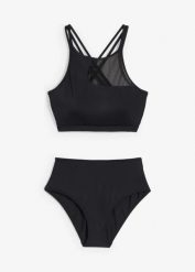 Bikini bustier (2 części). Czarne bikini bonprix, bez wzorów. Za 117.99 zł.
