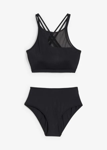 Bikini bustier (2 części). Czarne bikini bonprix, bez wzorów. Za 112.99 zł.