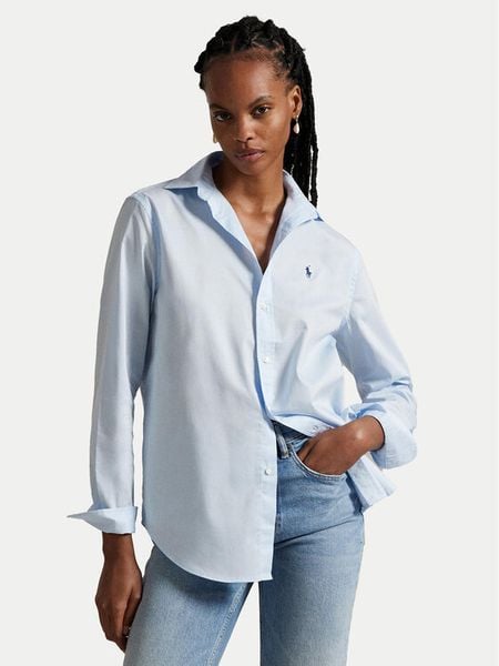 Polo Ralph Lauren Koszula 211A92177003 Niebieski Classic Fit. Niebieskie koszule damskie Polo Ralph Lauren, m, bez wzorów, z bawełny, bez kołnierzyka, bez ramiączek. Za 429.99 zł.