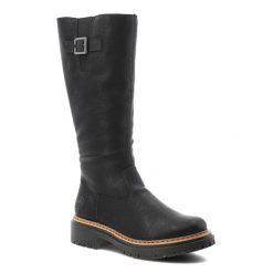 Czarne Kozaki Rieker Ocieplane Buty Damskie. Czarne kozaki damskie Rieker, na zimę, bez wzorów, z materiału, bez obcasa, bez zapięcia. Za 339.99 zł.
