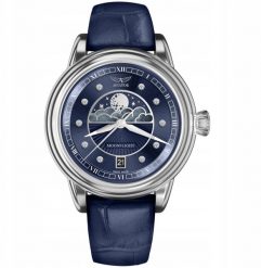 Zegarek damski Aviator V.1.33.0.379.4 niebieski. Niebieskie zegarki damskie AVIATOR. Za 2,860.00 zł.