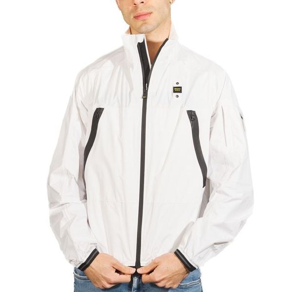 Kurtka BLAUER GIUBBINI CORTI NASTRAT Biały. Białe kurtki męskie Blauer, bez wzorów, z tkaniny, bez kaptura. Za 558.99 zł.