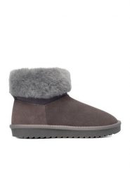 DeeZee Śniegowce DZ-73 GREY Szary. Szare śniegowce damskie DeeZee, z materiału, bez zapięcia. Za 209.99 zł.