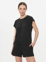 Calvin Klein Underwear Koszulka piżamowa 000QS7157E Czarny Relaxed Fit. Czarne koszule nocne damskie Calvin Klein Underwear, bez wzorów, bez ramiączek. Za 159.99 zł.