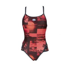 Strój kąpielowy damski jednoczęściowy sportowy na basen Arena Printed. Brązowe stroje kąpielowe damskie ARENA, s, bez wzorów. Za 169.99 zł.