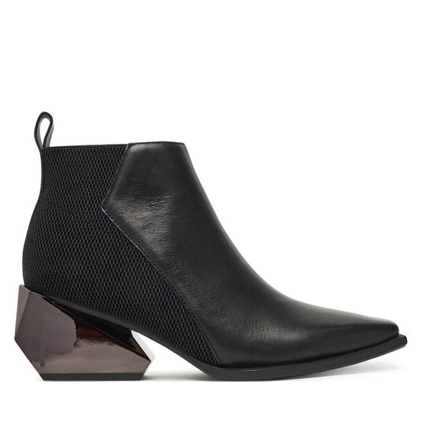 Botki United Nude. Czarne botki damskie United Nude, bez wzorów, bez obcasa, na słupku, bez zapięcia. Za 1,299.00 zł.