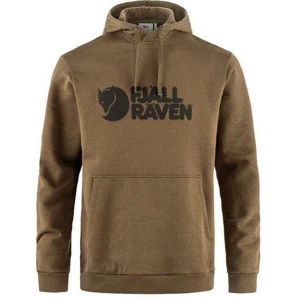 Bluza z kapturem męska Fjallraven Logo Hoodie. Brązowe bluzy męskie Fjällräven, l, bez wzorów, z kapturem. Za 528.99 zł.