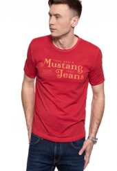 MĘSKI T-SHIRT MUSTANG ALEX C PRINT CPD 1009040 7202. T-shirty męskie Mustang, m, bez wzorów, bez kołnierzyka, bez ramiączek. W wyprzedaży za 39.99 zł.