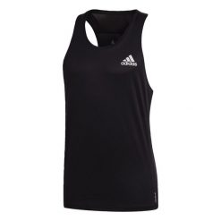Koszulka sportowa męska ADIDAS OTR SINGLET. Czarne koszulki sportowe męskie Adidas, m, bez wzorów, z poliesteru, bez ramiączek. Za 92.00 zł.