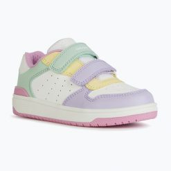 Buty juniorskie Geox Washiba. Białe buty zimowe męskie Geox, bez wzorów, bez obcasa, bez zapięcia. Za 209.99 zł.