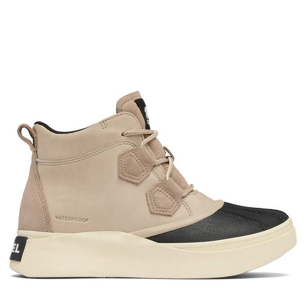 Trzewiki Sorel. Brązowe botki damskie Sorel, bez wzorów, bez obcasa, na płaskiej podeszwie, bez zapięcia. Za 389.99 zł.