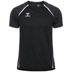 Damska koszulka polo Hummel Lead 2.0. Czarne bluzki damskie Hummel, bez wzorów, sportowe, bez kołnierzyka, bez ramiączek. Za 254.00 zł.