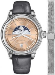 Zegarek damski Aviator V.1.33.0.259.4.GM-SET srebrny. Szare zegarki damskie AVIATOR, srebrne. Za 3,116.57 zł.